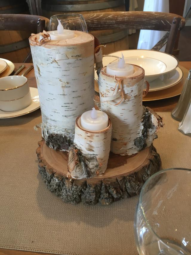Birch Tea Light Holders/set of 3 Birch Tea Light Holders/set of 3