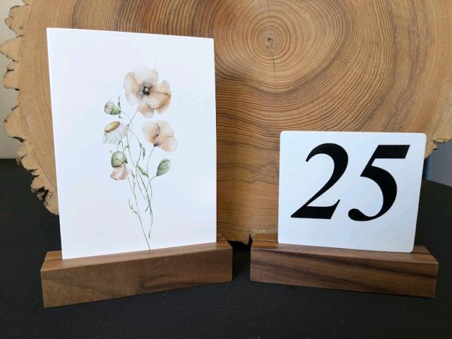 Number Stands, Wooden Block Number Stands, Wooden Block