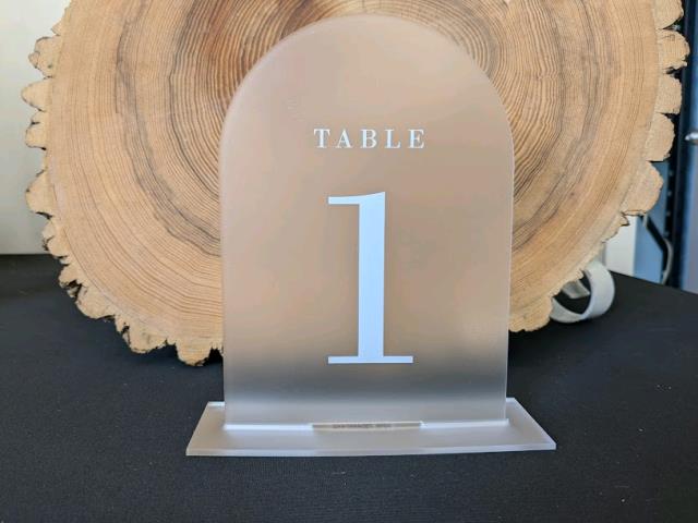 Number Stands, Clear Acrylic 1-30 Number Stands, Clear Acrylic 1-30