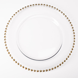 Gold Bead Charger Plate