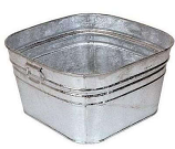 Metal Ice Tub - Galvanized Steel Finish Metal Ice Tub - Galvanized Steel Finish